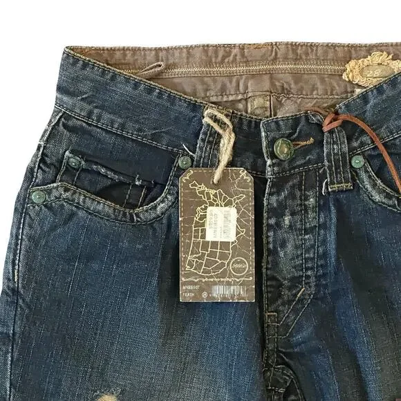 Stitch's Y2K Nebraska Flare Wide Leg Button Fly Buffalo Nickel Jeans Size 28 NWT - Picture 5 of 9